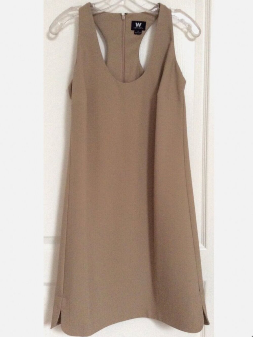 W By WORTH Beige Sleeveless Knee Length School Gal Back Zip School Dress Size 2